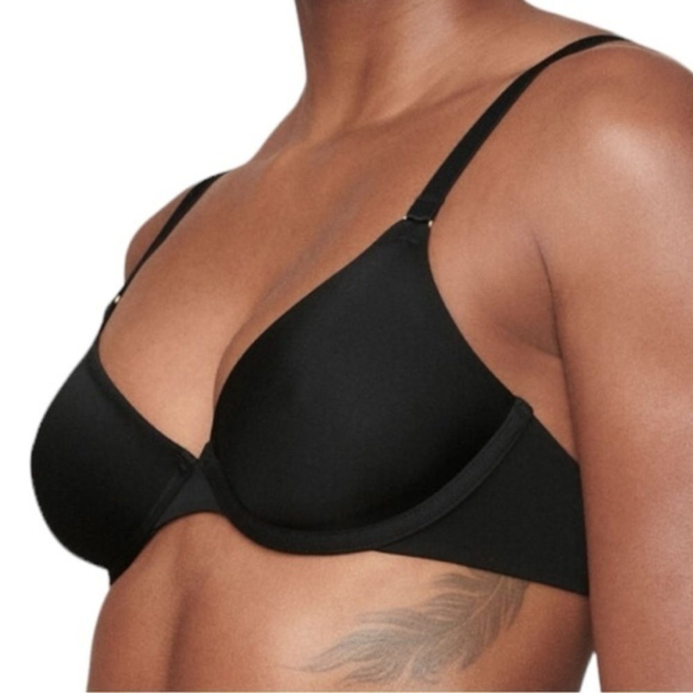 CUUP Women’s Size 32C Black The Triangle Deep V-Neck Plunge Teardrop Micro Bra